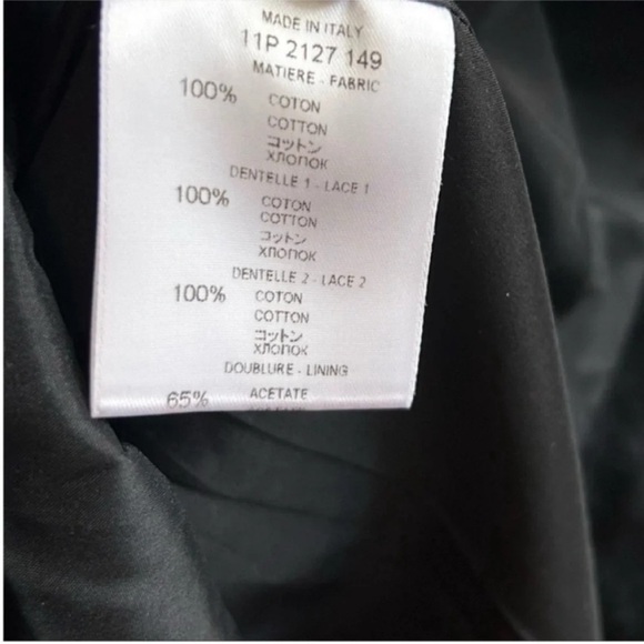 Givenchy Zip Front Lace Embroidered Cocktail Dress Black - Picture 8 of 11